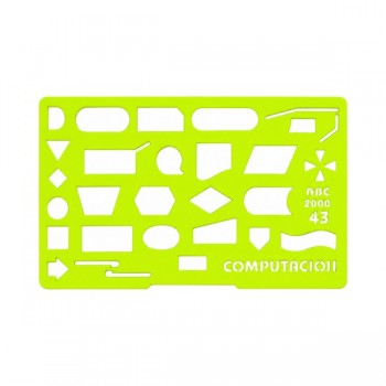 Gioser fluorescente Stencil 43 computacion con 5 piezas