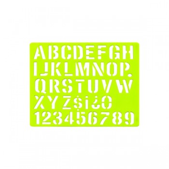 Gioser fluorescente Stencil 01 letra Gotica 10 mm  con 10 piezas