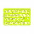 Gioser fluorescente Stencil 02 letra Gotica inclinada 9 mm con 10 piezas