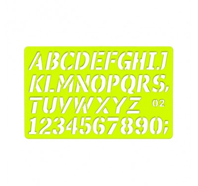 Gioser fluorescente Stencil 02 letra Gotica inclinada 9 mm con 10 piezas