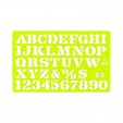Gioser fluorescente Stencil 03 letra romana 5 mm con 10 piezas