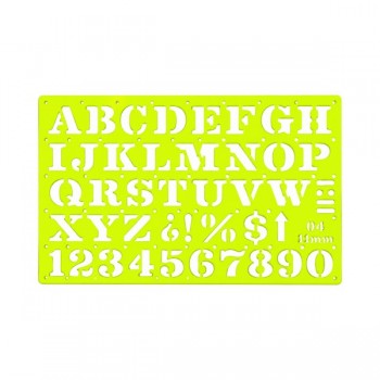 Gioser fluorescente Stencil 04 letra Romana 8 mm con 10 piezas