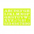 Gioser fluorescente Stencil 04 letra Romana 8 mm con 10 piezas