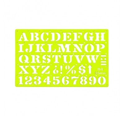 Gioser fluorescente Stencil 04 letra Romana 8 mm con 10 piezas