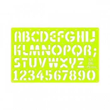 Gioser fluorescente Stencil 06 Oval 16 mm con 5 piezas