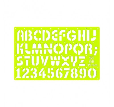Gioser fluorescente Stencil 06 Oval 16 mm con 5 piezas