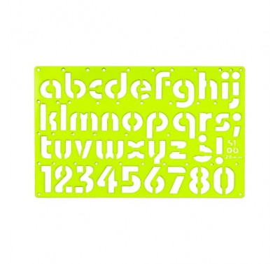 Gioser fluorescente Stencil 07 oval minuscula 15 mm con 5 piezas