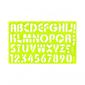 Gioser fluorescente Stencil 08 oval 23 mm con 5 piezas