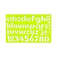 Gioser fluorescente Stencil 09 oval minusculas con 5 piezas