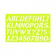 Gioser fluorescente Stencil 10 letra gotica inclinada 24 mm con 5 piezas