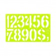 Gioser fluorescente Stencil 13 de numeros 65 mm con 5 piezas