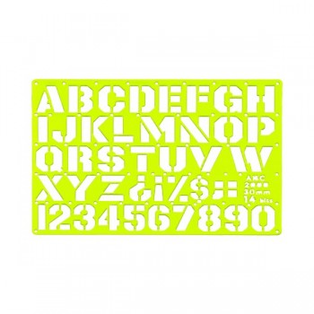 Gioser fluorescente Stencil 14-b Mark-op 30 mm con 5 piezas