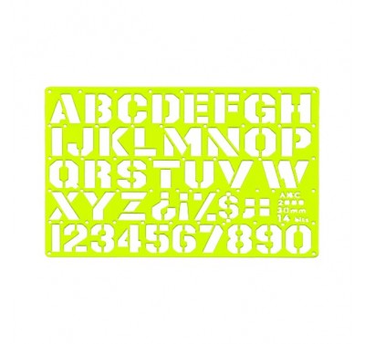 Gioser fluorescente Stencil 14-b Mark-op 30 mm con 5 piezas