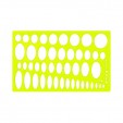 Gioser fluorescente Stencil 16 de elipses con 5 piezas
