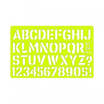 Gioser fluorescente Stencil 24 Mark-op 11 mm con 10 piezas
