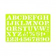 Gioser fluorescente Stencil 17 letra romana 30 mm con 5 piezas