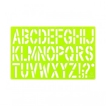 Gioser fluorescente Stencil 12 letra gotica 65 mm con 5 piezas