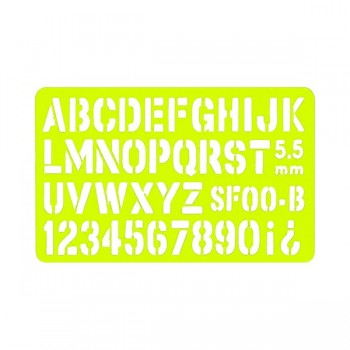 Gioser fluorescente Stencil 00 bis Mark-Op 5.5 mm con 10 piezas