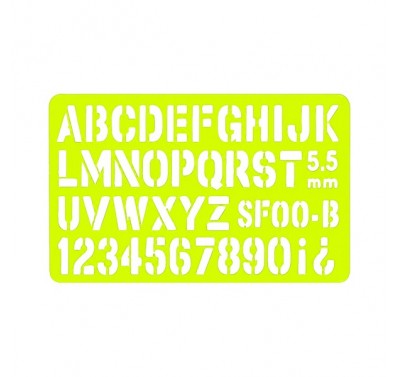 Gioser fluorescente Stencil 00 bis Mark-Op 5.5 mm con 10 piezas