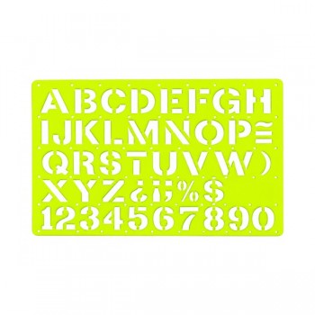Gioser fluorescente Stencil 20-bis con 5 piezas