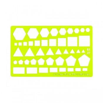 Gioser fluorescente Stencil 27 de geometria profesional 27 mm con 5 piezas