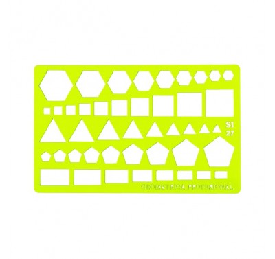Gioser fluorescente Stencil 27 de geometria profesional 27 mm con 5 piezas