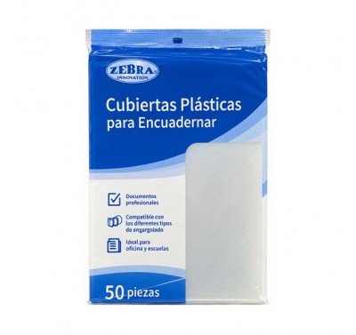 Pasta tamaño oficio Zebra plastico con 25 jgos