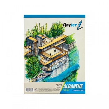 Block albanene tama&ntilde;o carta 50-55 Rayter 25 hojas
