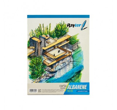 Block albanene tamaño carta 50-55 Rayter 25 hojas