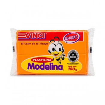 Plastilina Vinci barra naranja 