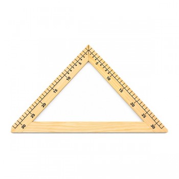 Escuadra madera para pizarron 45 grados