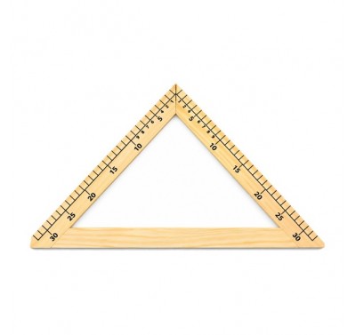 Escuadra madera para pizarron 45 grados