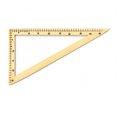 Escuadra madera para pizarron 60 grados