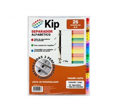 Separador Kip alfabetico (sepkip-a-z)