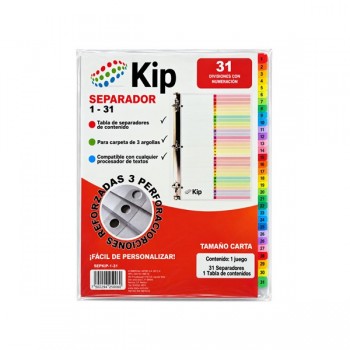 Separador Kip 1-31 divisiones (sepkip-1-31)