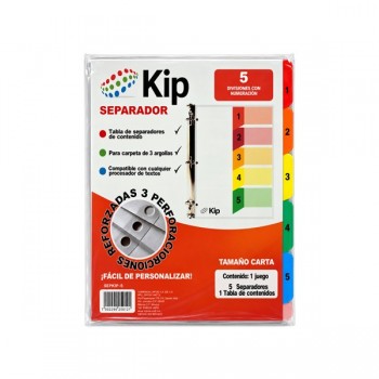 Separador Kip con 5 divisiones (sepkip-05)