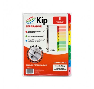 Separador Kip con 8 divisiones (sepkip-08)