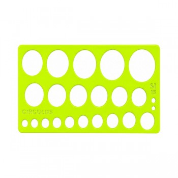 Gioser fluorescente Stencil 15 circulos con 5 piezas