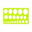 Gioser fluorescente Stencil 15 circulos con 5 piezas