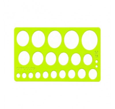 Gioser fluorescente Stencil 15 circulos con 5 piezas