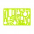 Gioser fluorescente Stencil 20 de quimica con 5 piezas
