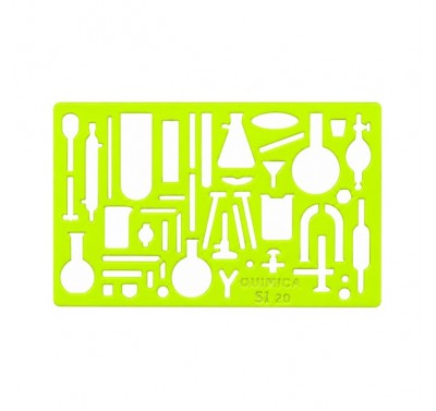 Gioser fluorescente Stencil 20 de quimica con 5 piezas