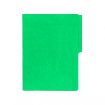 Folder tama&ntilde;o carta fluorescente verde limon con 25 piezas