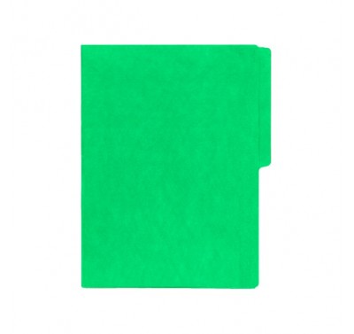 Folder tamaño carta fluorescente verde limon con 25 piezas