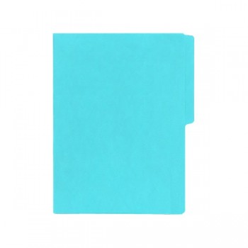 Folder tama&ntilde;o carta fluorescente turquesa con 25 piezas