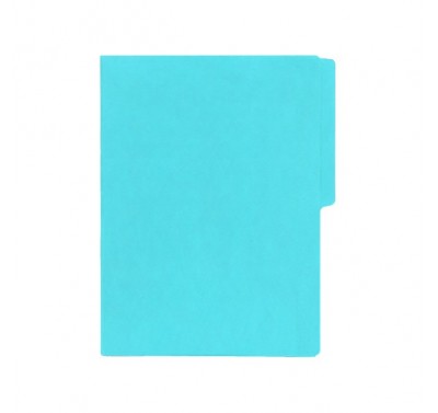 Folder tamaño carta fluorescente turquesa con 25 piezas