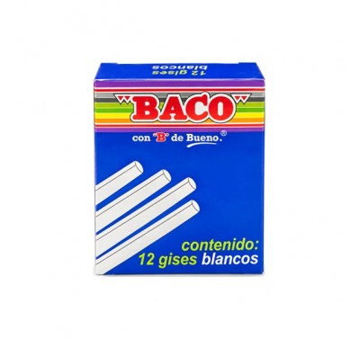 Gis blanco con 12 piezas Baco