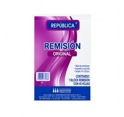 Remision tamaño esquela original Republica