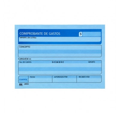 Comprobante gastos Republica 50 hojas (mod 2053)