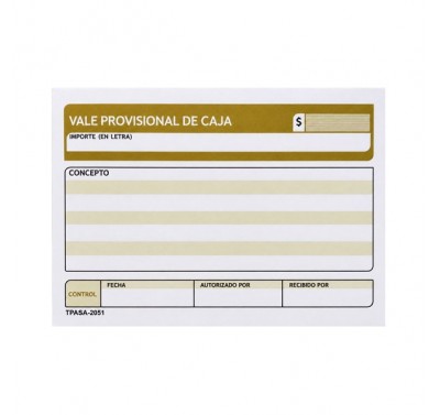 Vale de caja Republica